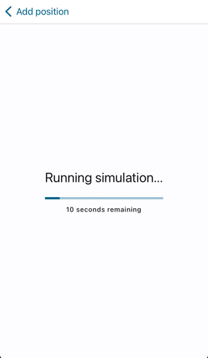 Simulation screen