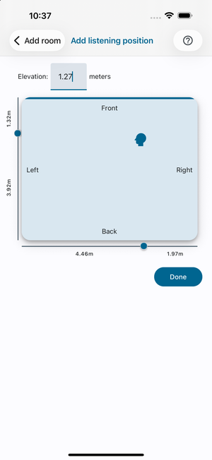 Add listening position screen